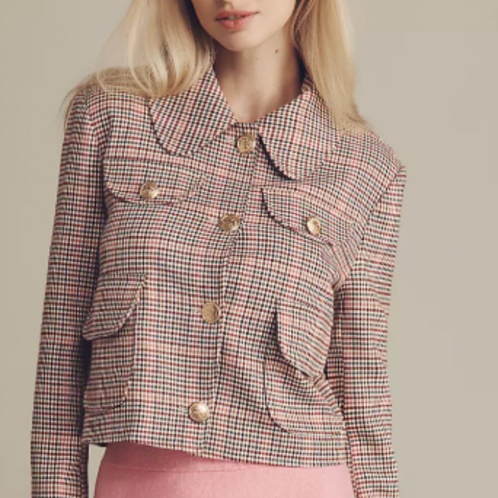Avec Le Filles Plaid Lady Jacket NWT XL
